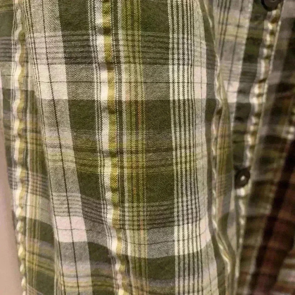Craghoppers Casual Button Down Short Sleeve Shirt Green Plaid Men’s Large - Picture 6 of 9